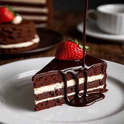 Layer Chocolate Truffle Slice Pastries