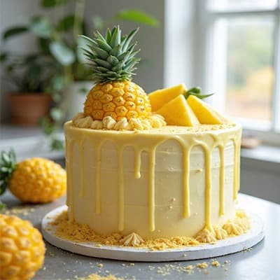 Premium Fresh Pineapple Cream Cake